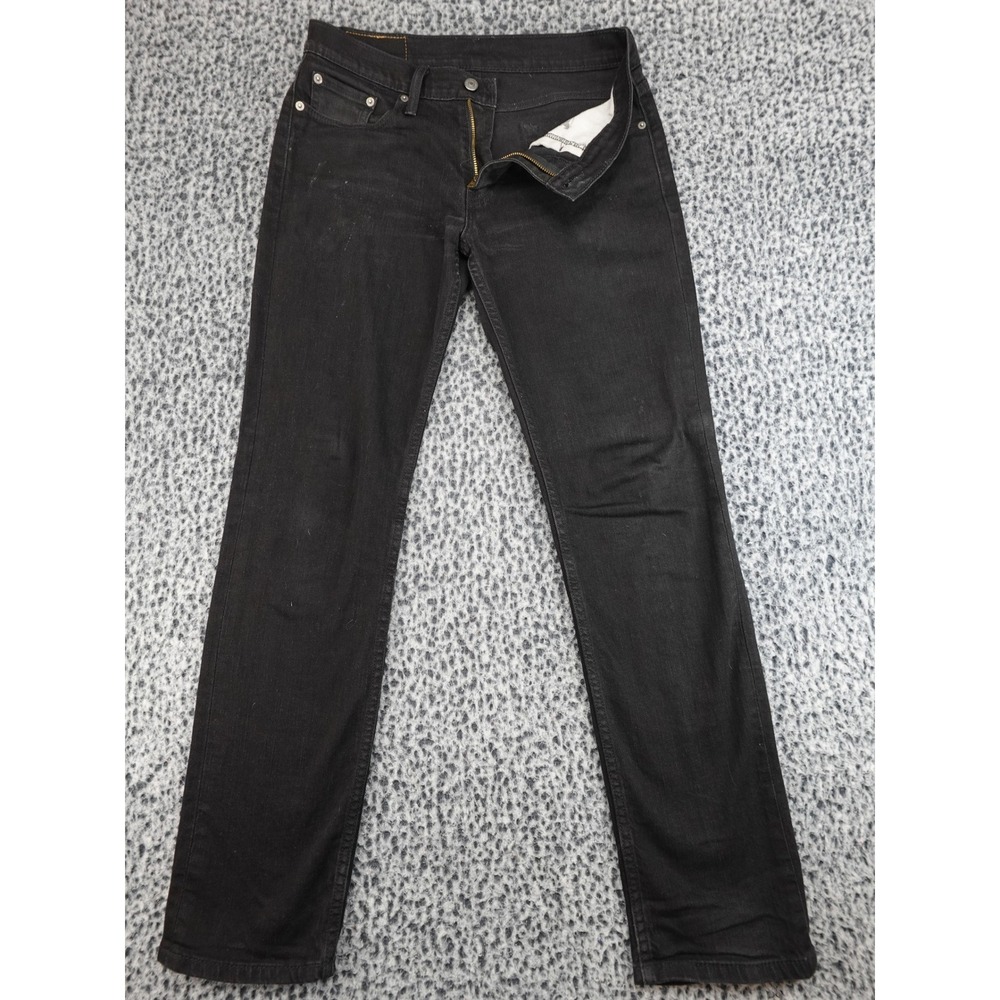 Levi's 514 Straight Fit Jeans Mens 29x32 Black Denim Pants 00514-0211